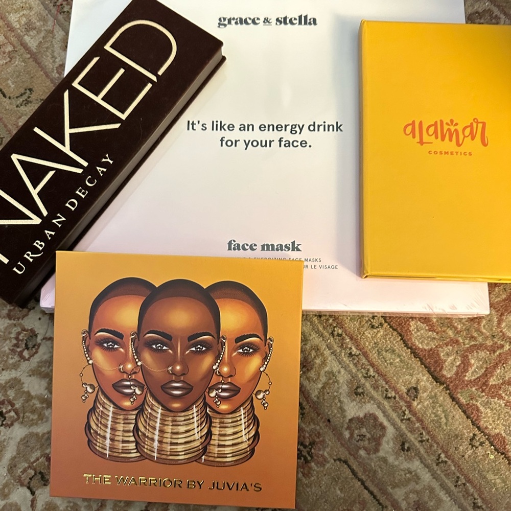 Bundle of high end makeup pallets and a face mask
